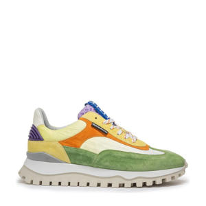  De Grommer 07.00 suède sneakers groen/geel