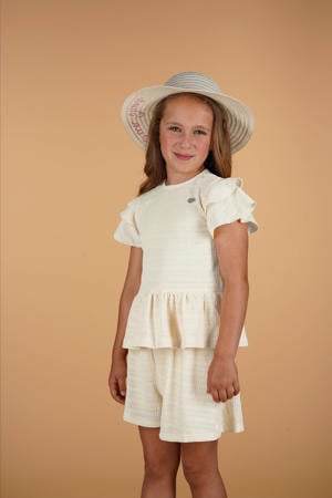 wide leg casual short ecru