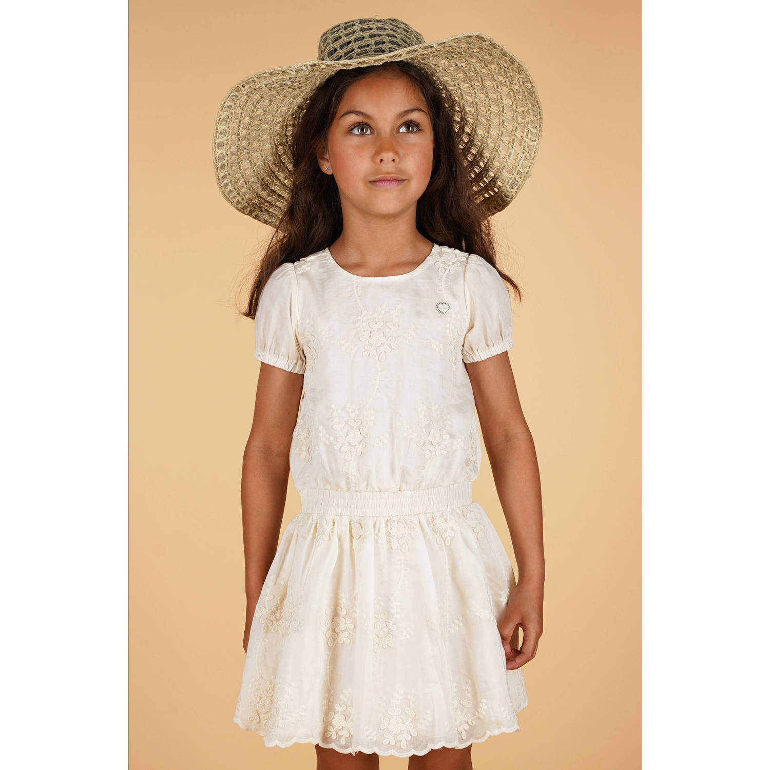 Le Chic midi jurk ecru