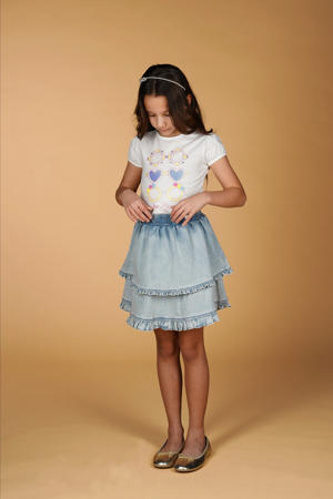 T-shirt wit met glitter