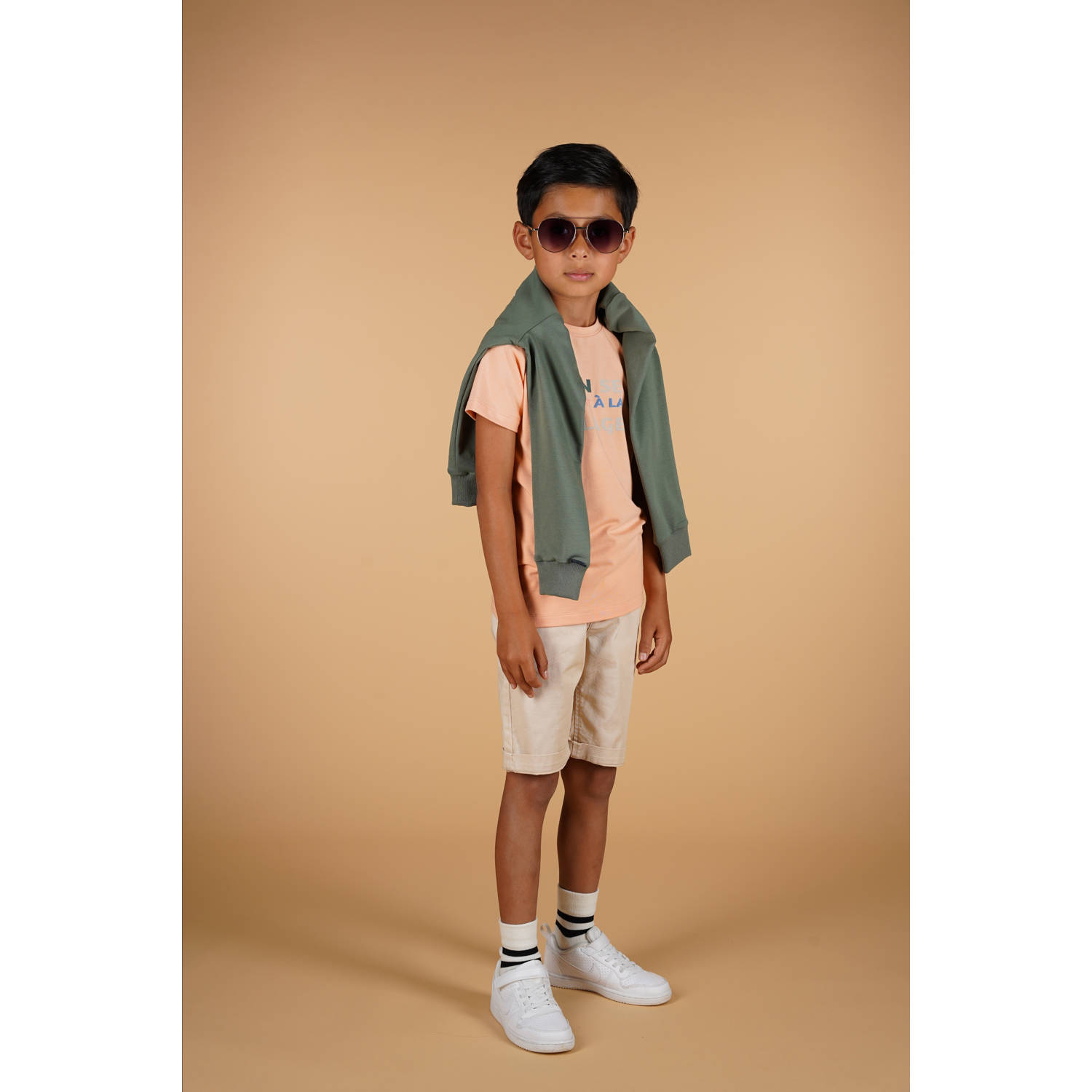Le Chic Garcon regular chino short beige