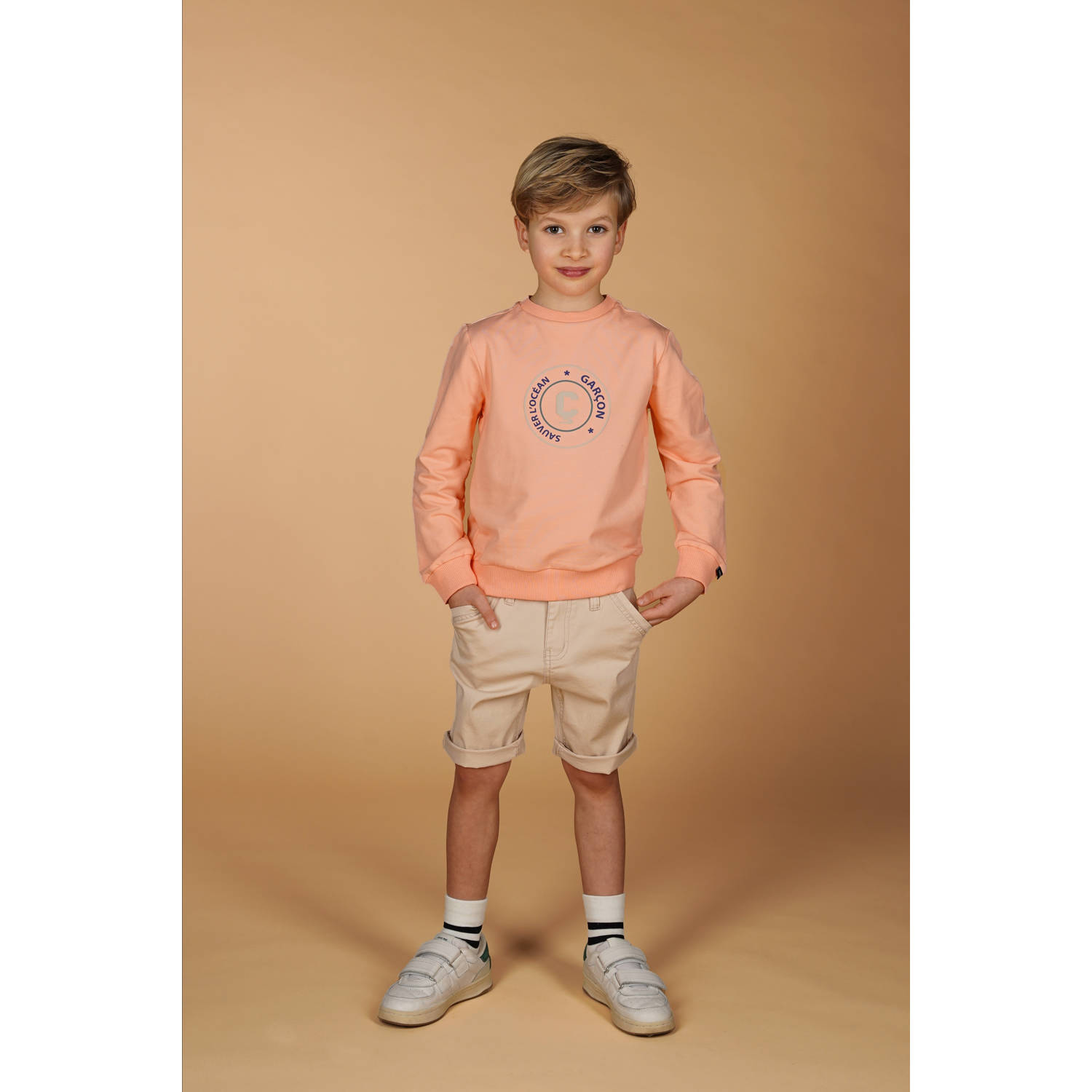 Le Chic Garcon regular chino short beige