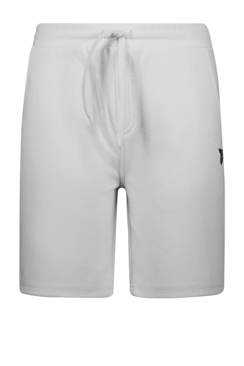Lichtgrijze jongens TYGO & vito NextGen sweatshort van polyester met regular waist, elastische tailleband met koord en effen