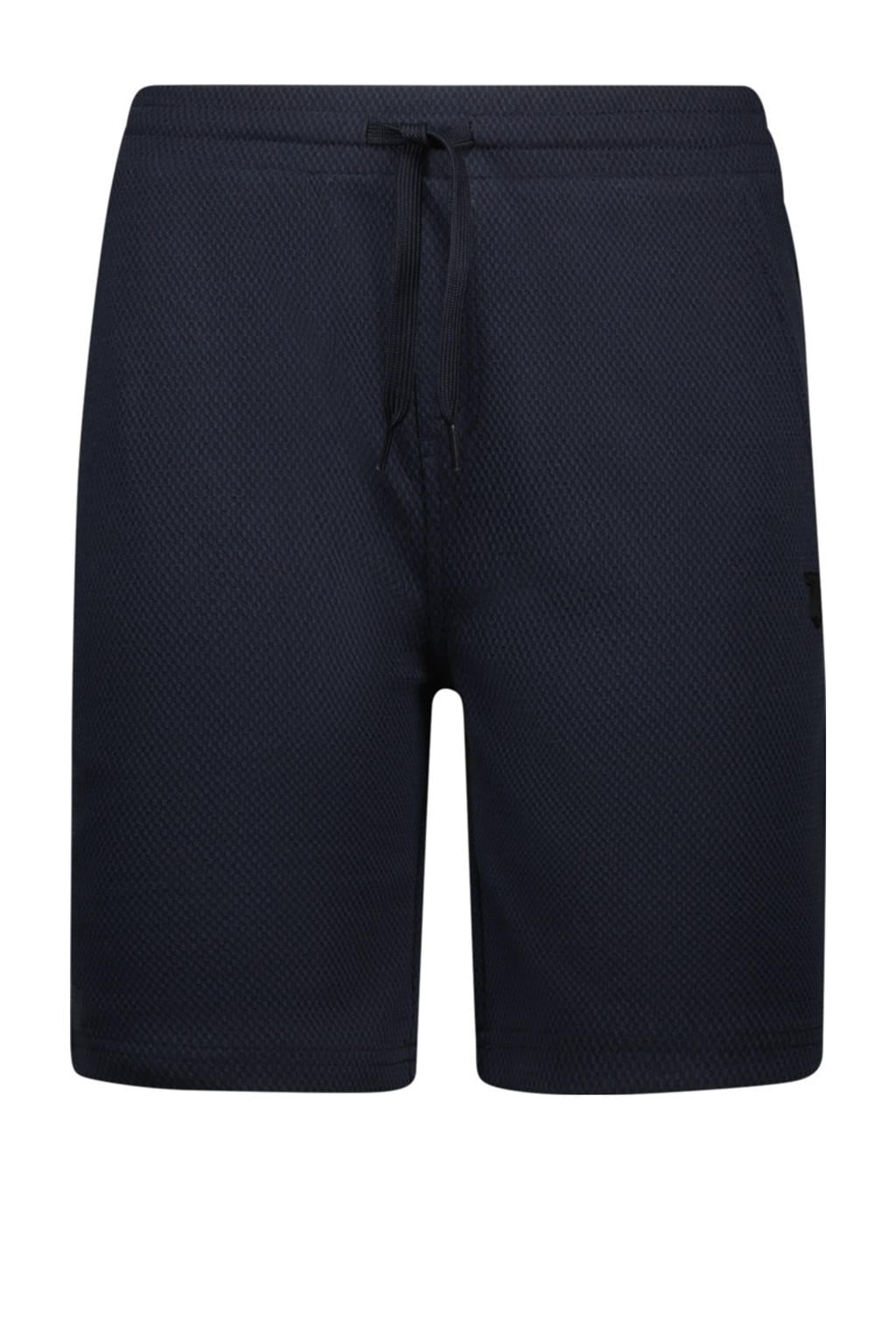 Donkerblauwe jongens TYGO & vito NextGen sweatshort van polyester met regular waist, elastische tailleband met koord en effen