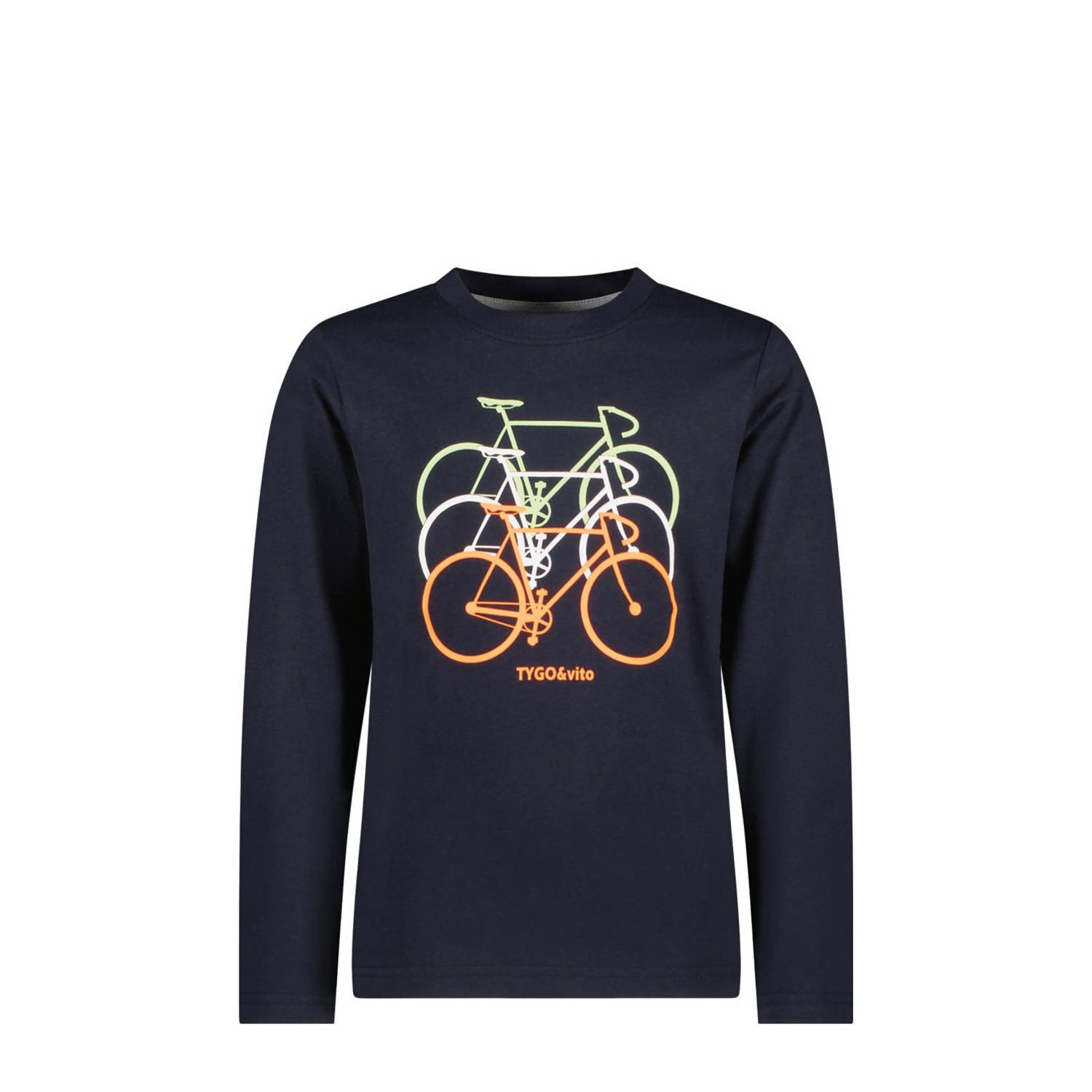 TYGO & vito longsleeve donkerblauw