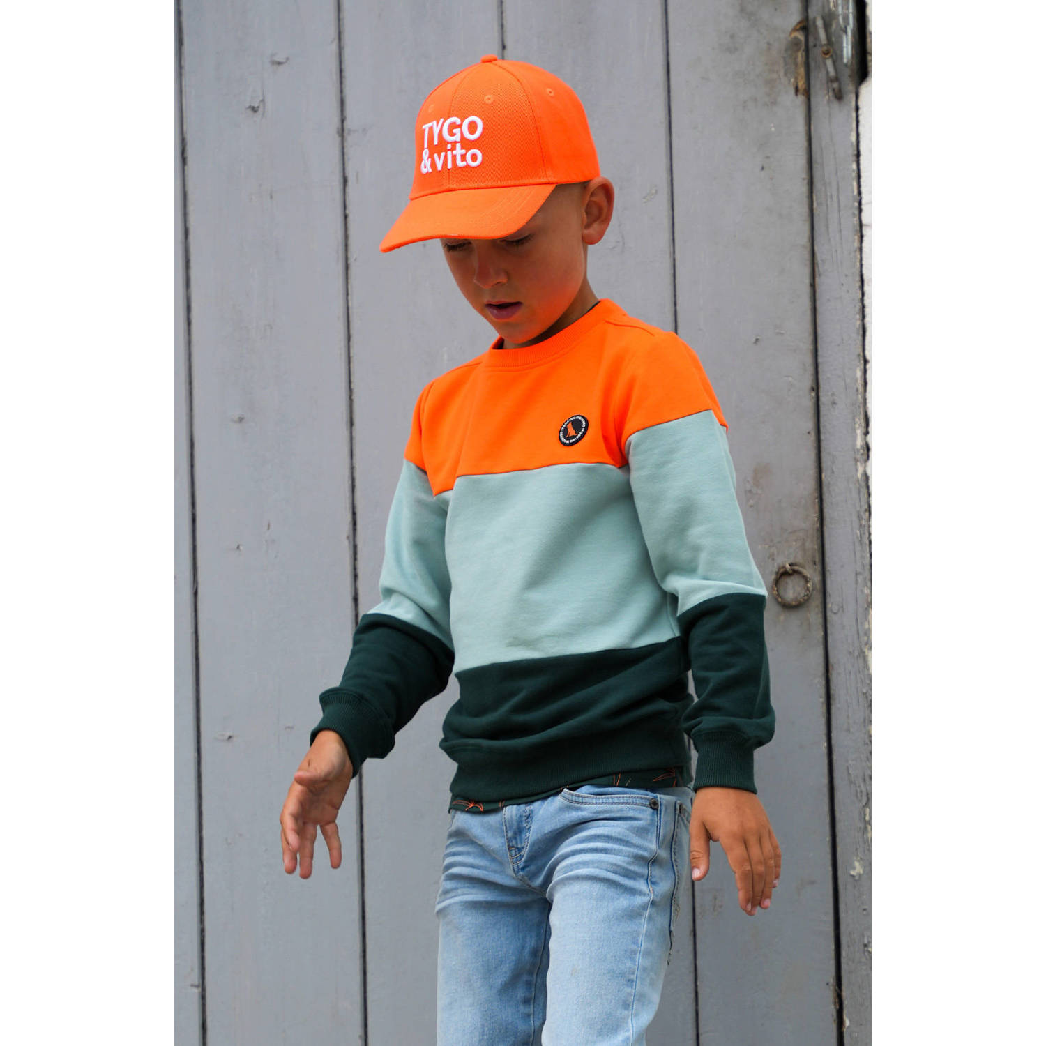 TYGO & vito sweater donkergroen