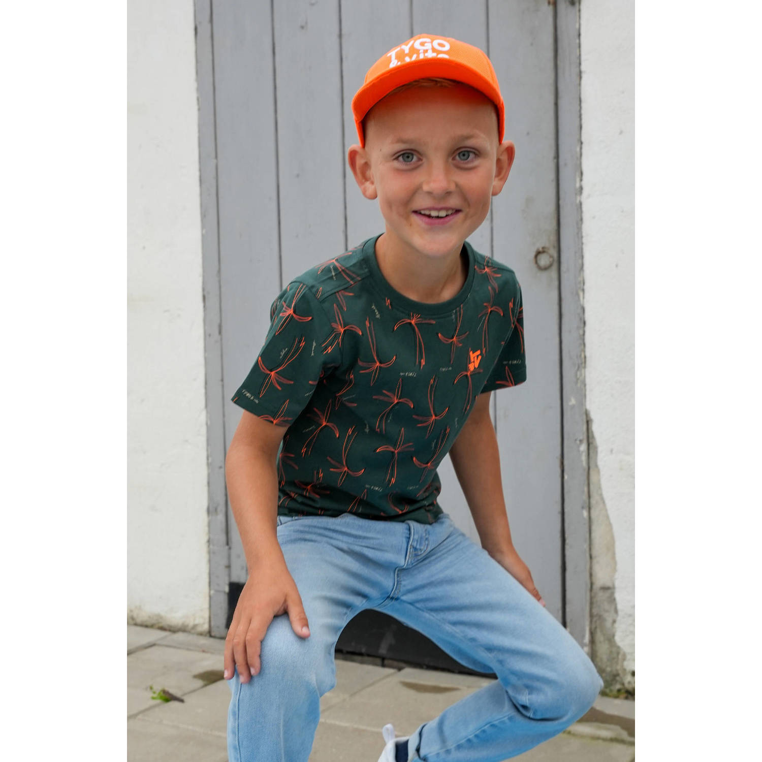 TYGO & vito T-shirt donkergroen