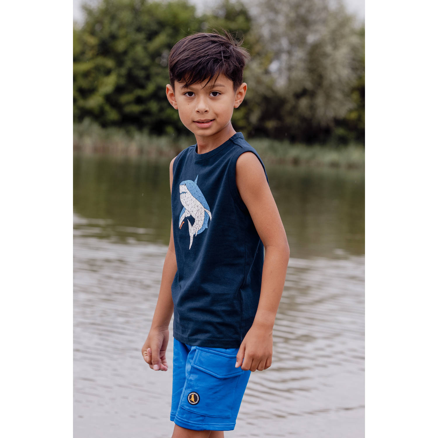 TYGO & vito sweatshort blauw
