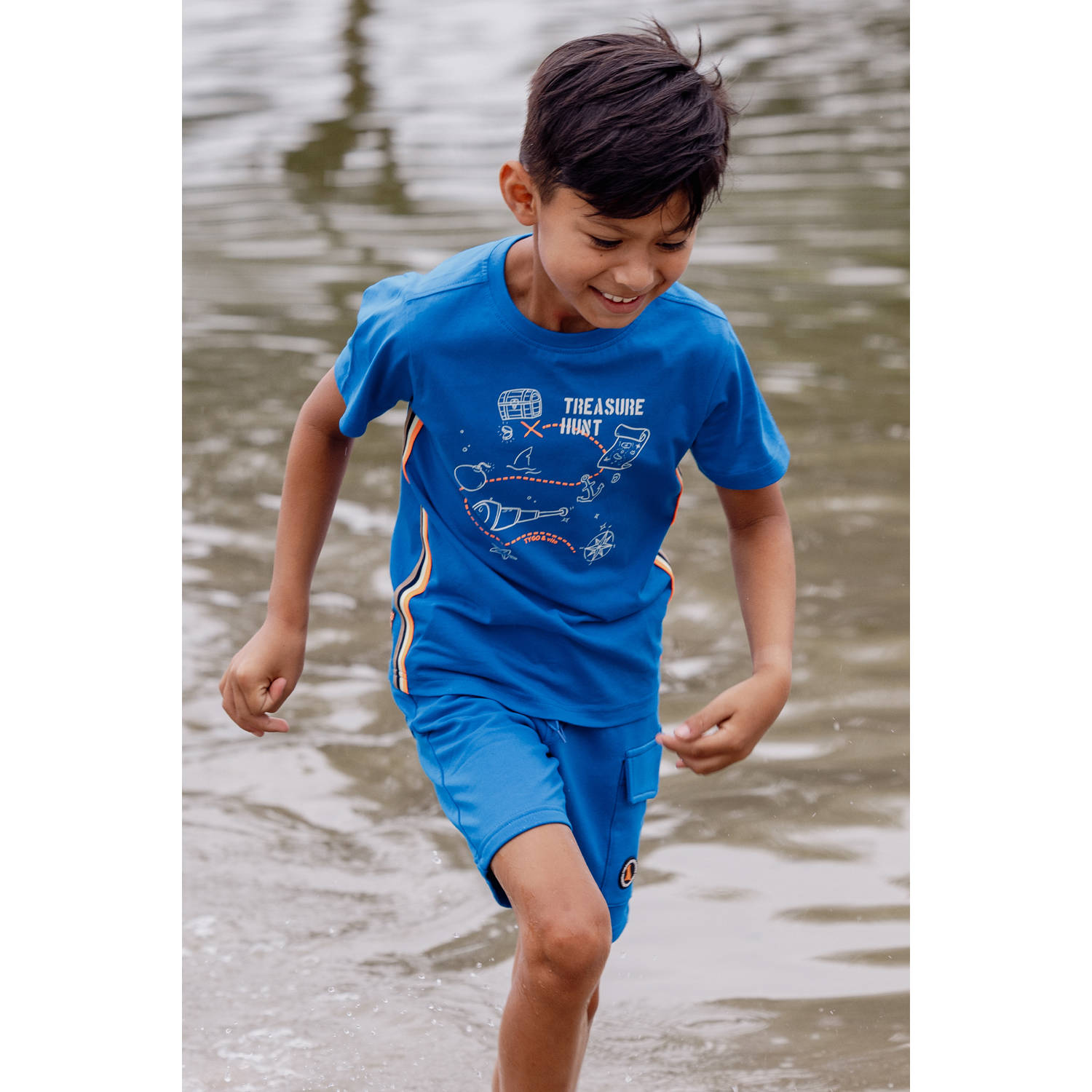 TYGO & vito sweatshort blauw
