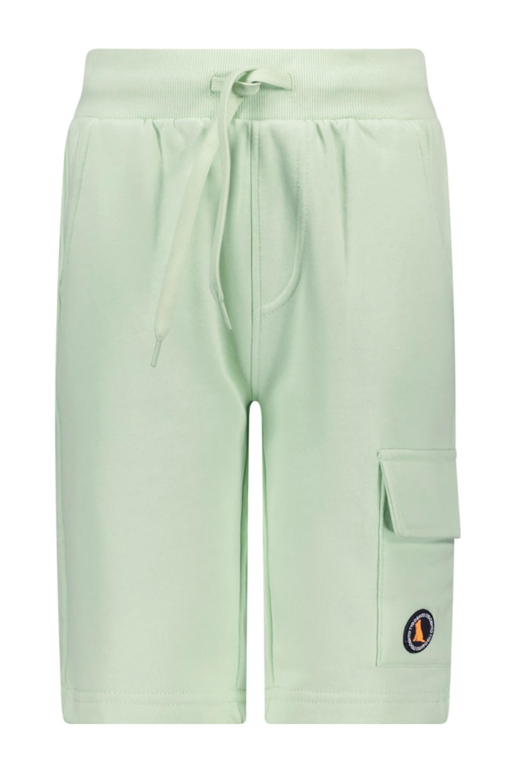 Lichtgroene jongens TYGO & vito sweatshort met regular waist, elastische tailleband met koord en effen