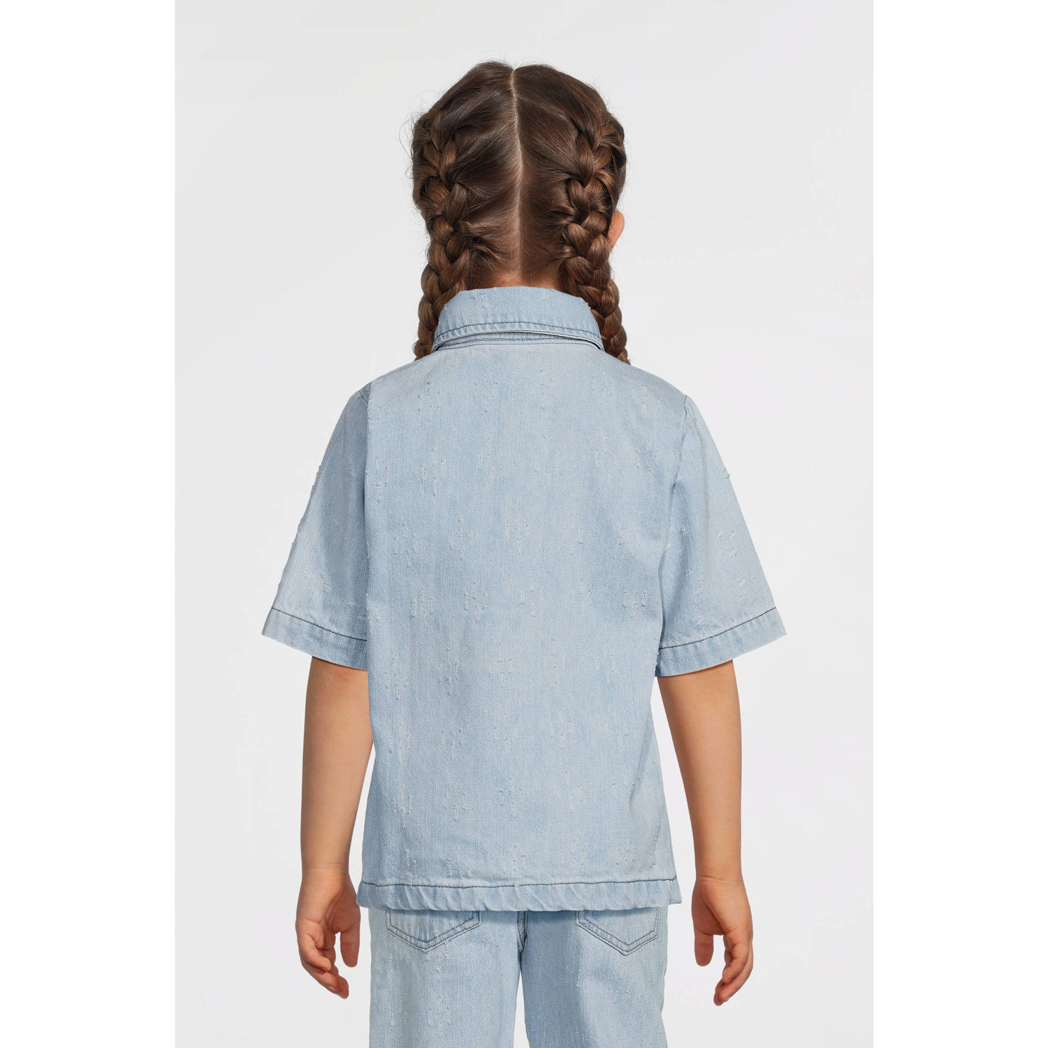 LEVV overhemd light blue denim