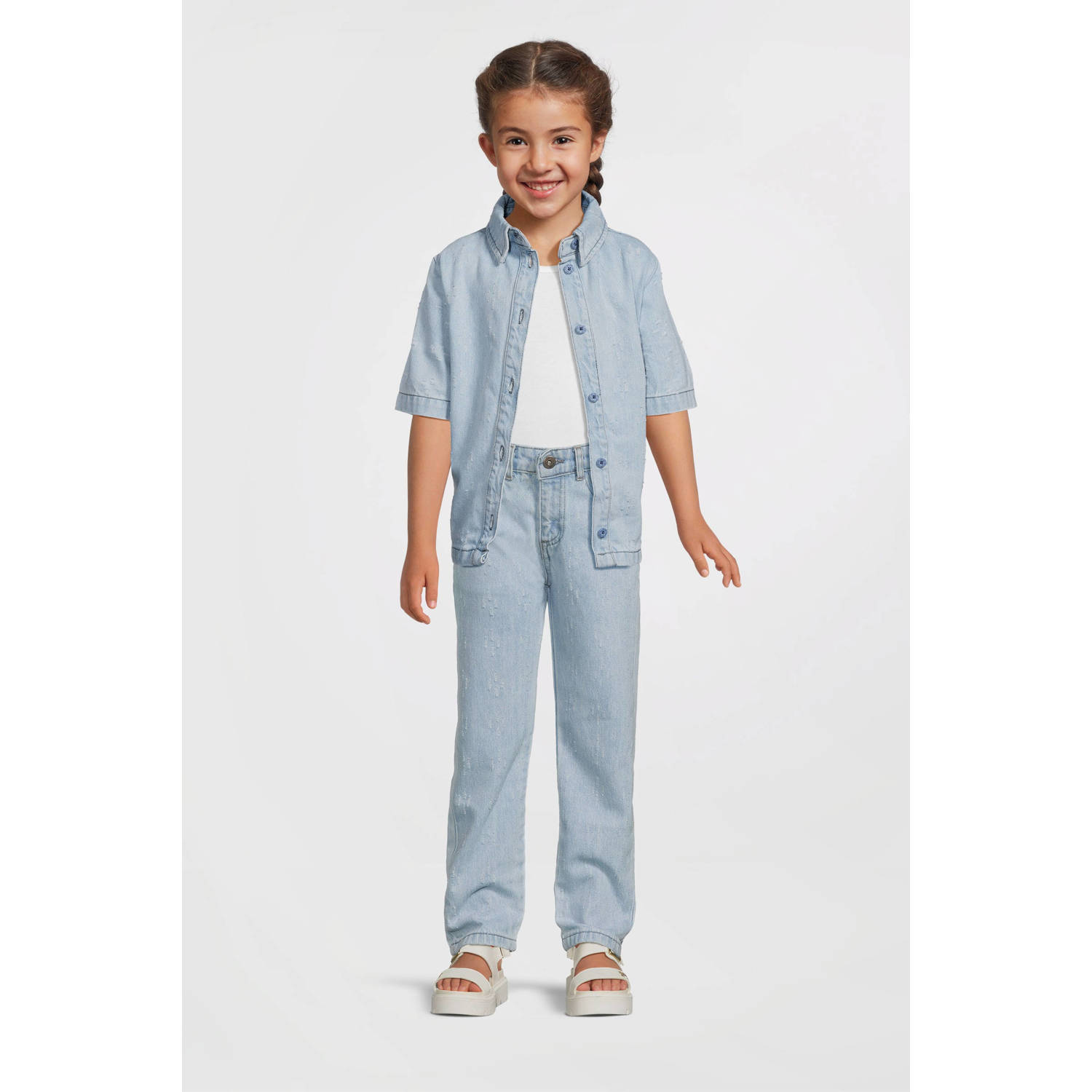 LEVV overhemd light blue denim