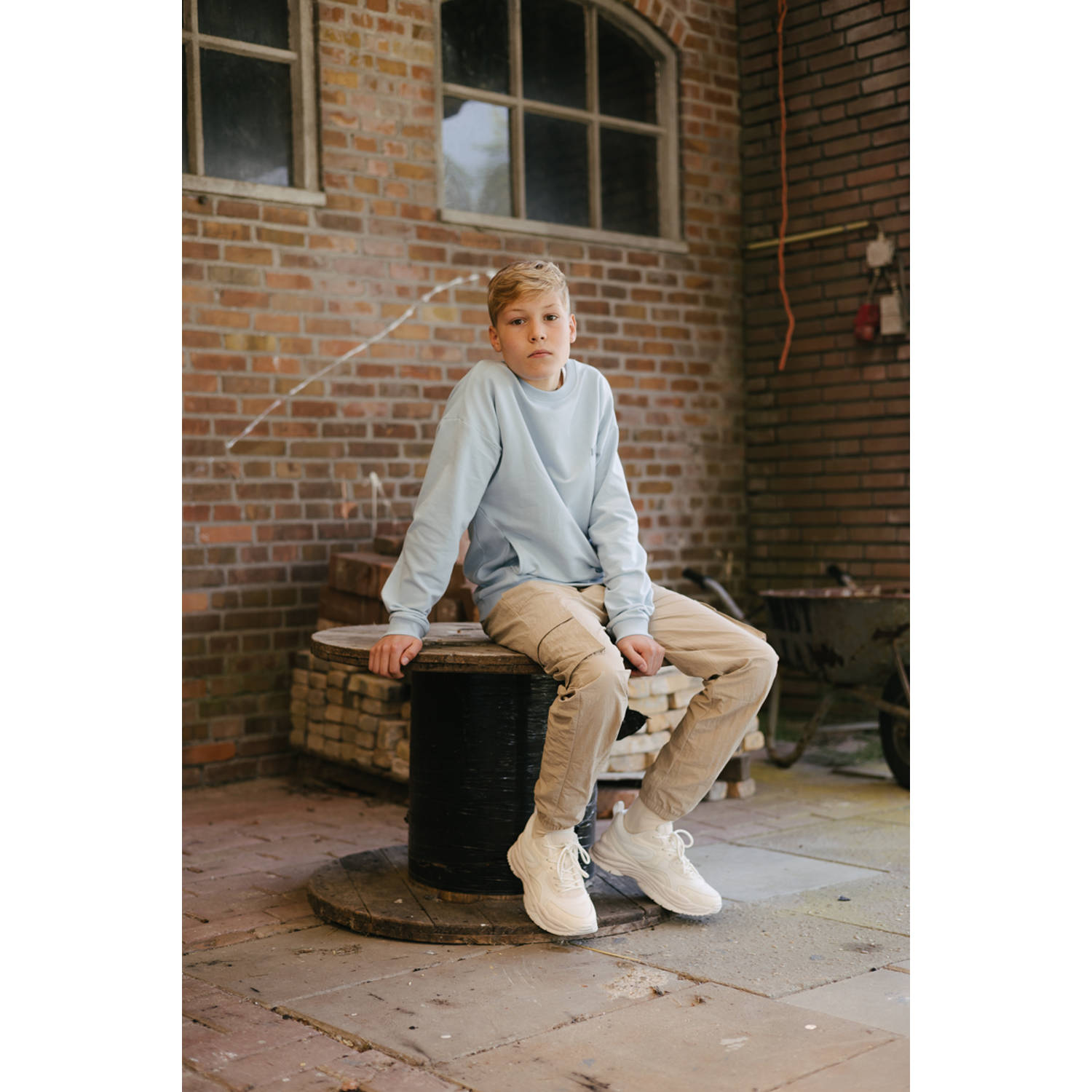 LEVV regular cargo broek kaki