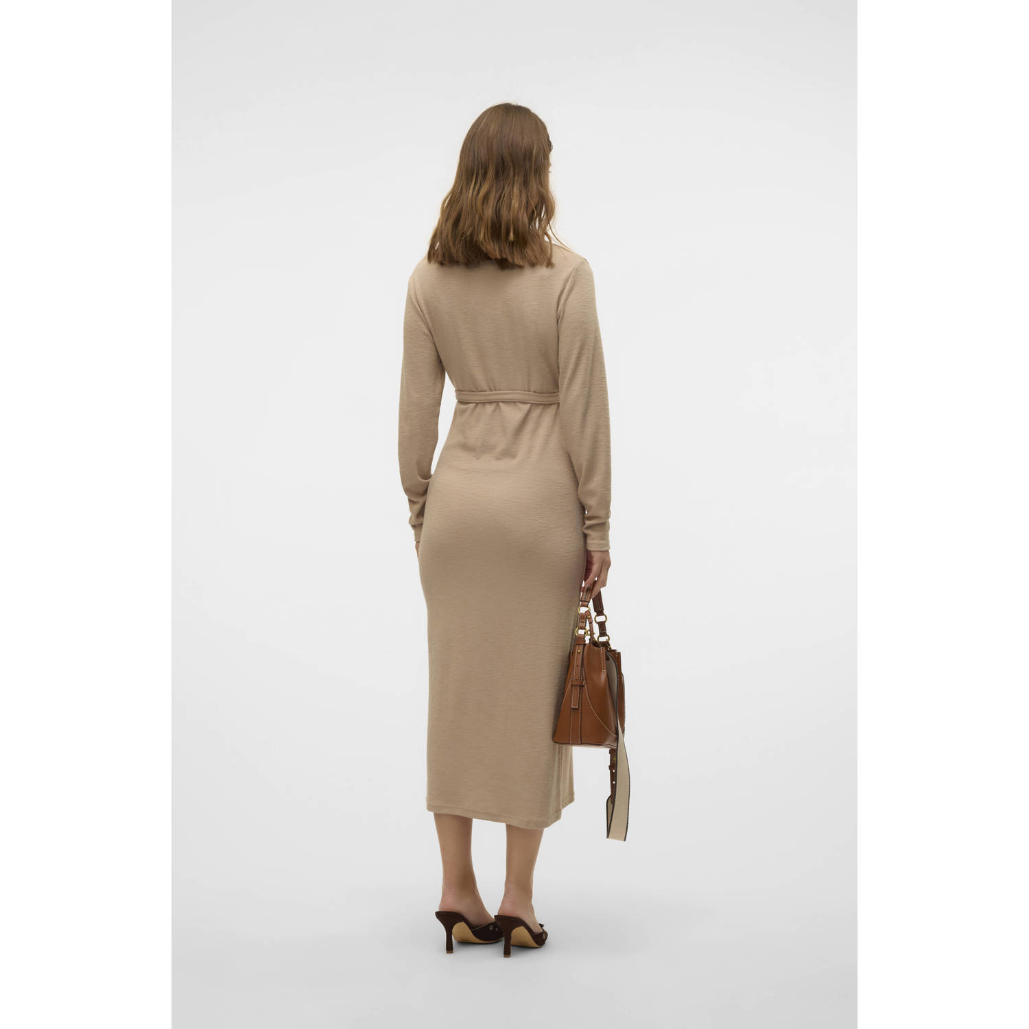 MAMALICIOUS zwangerschaps- en voedings maxi jurk beige