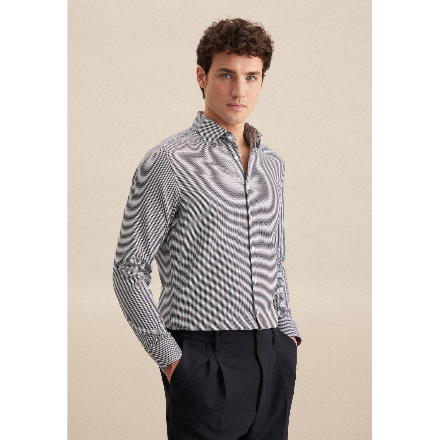 Seidensticker casual overhemd turquoise