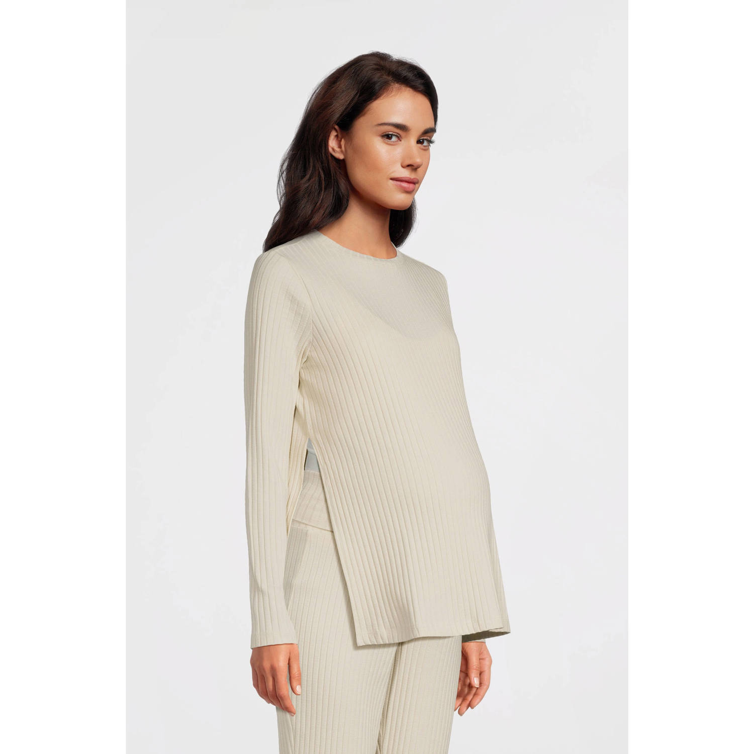 MAMALICIOUS zwangerschaps longsleeve ecru