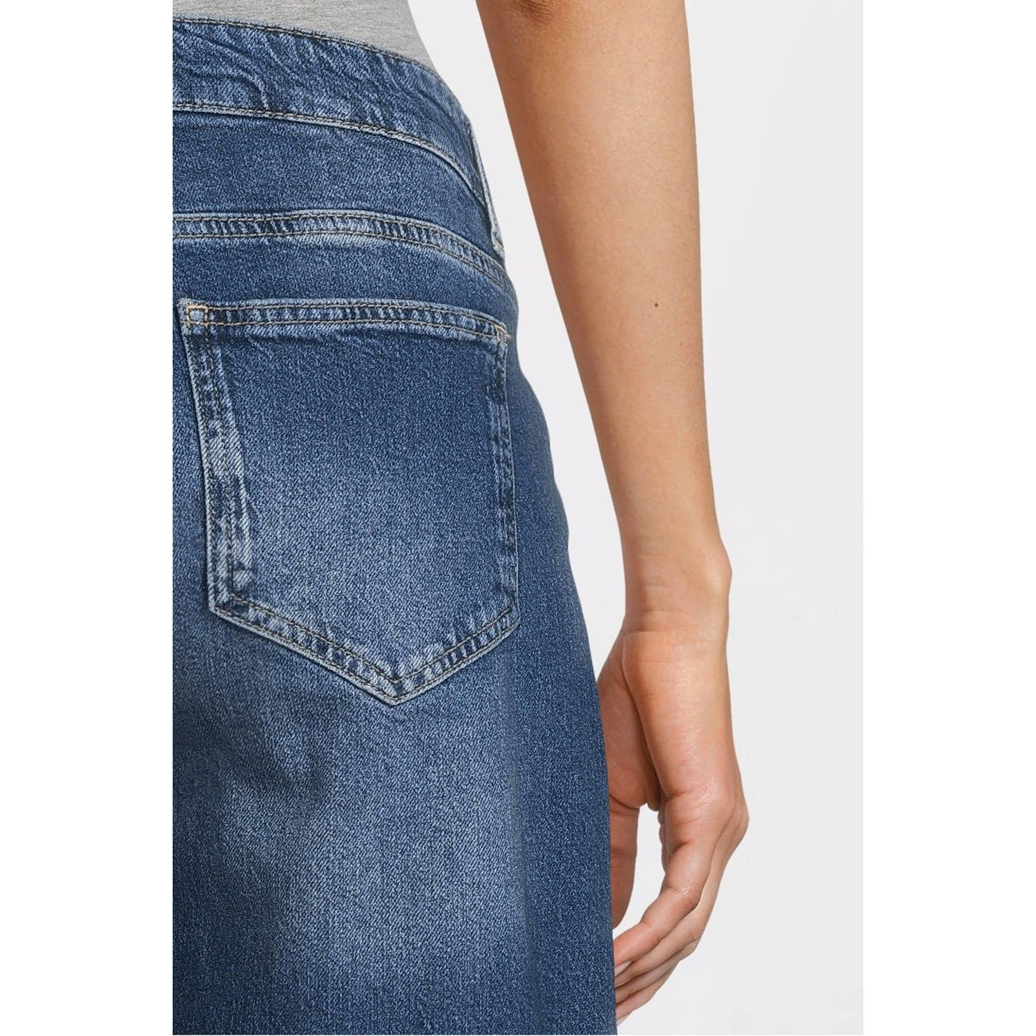 MAMALICIOUS high waist zwangerschapskleding wide leg jeans light blue denim