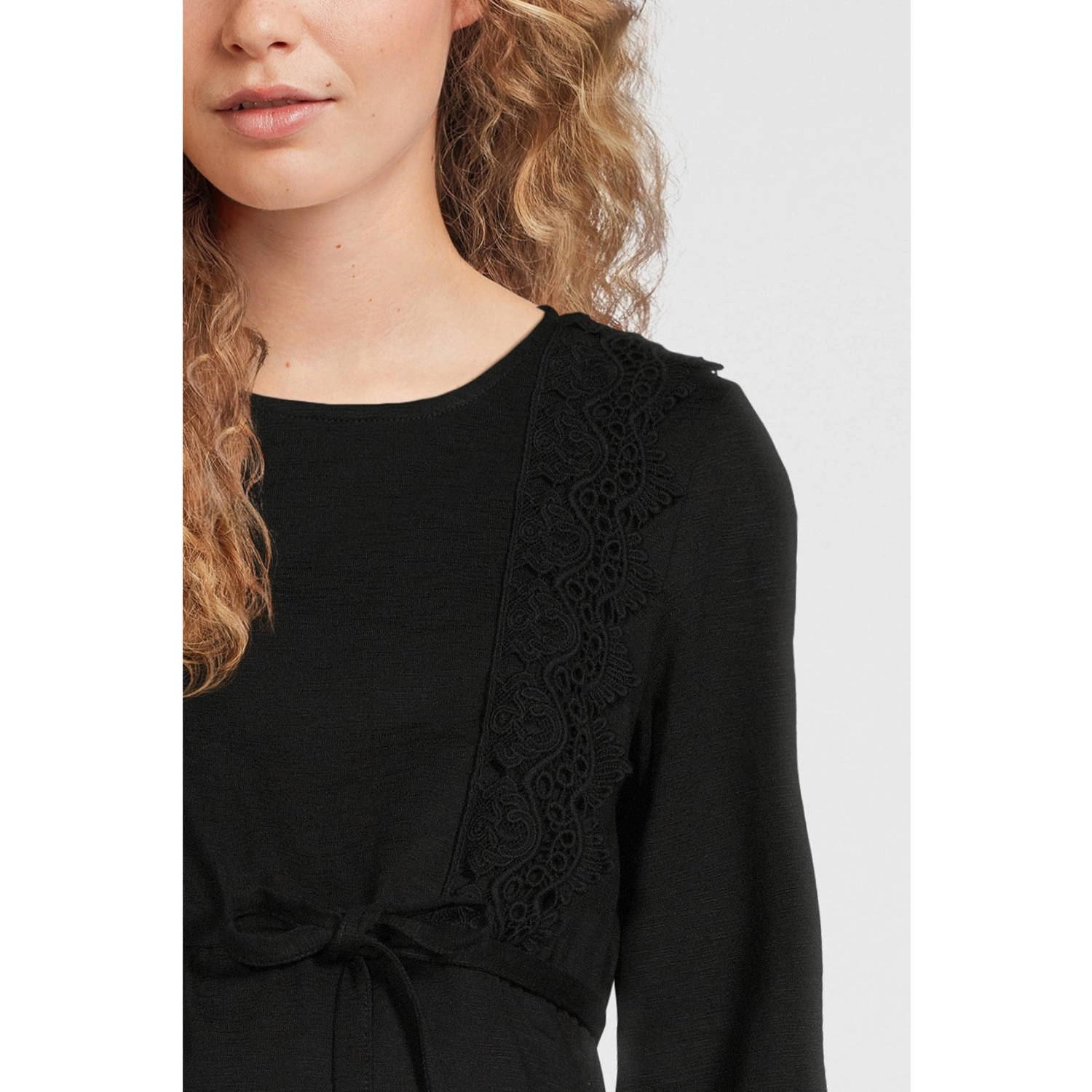 MAMALICIOUS zwangerschaps top zwart broderie