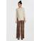 MAMALICIOUS wide leg regular waist zwangerschaps casual broek bruin