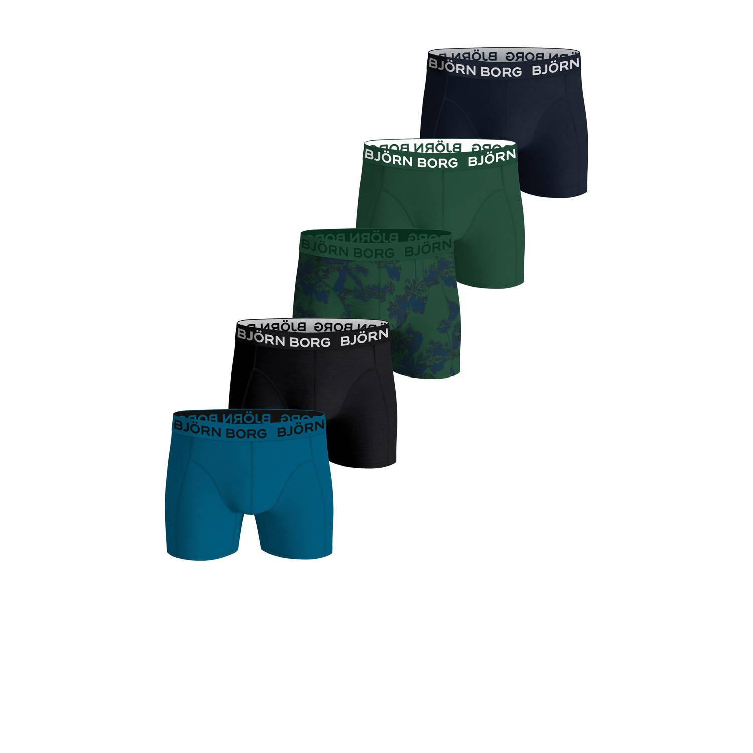 Björn Borg boxershort set van 5 blauw zwart groen