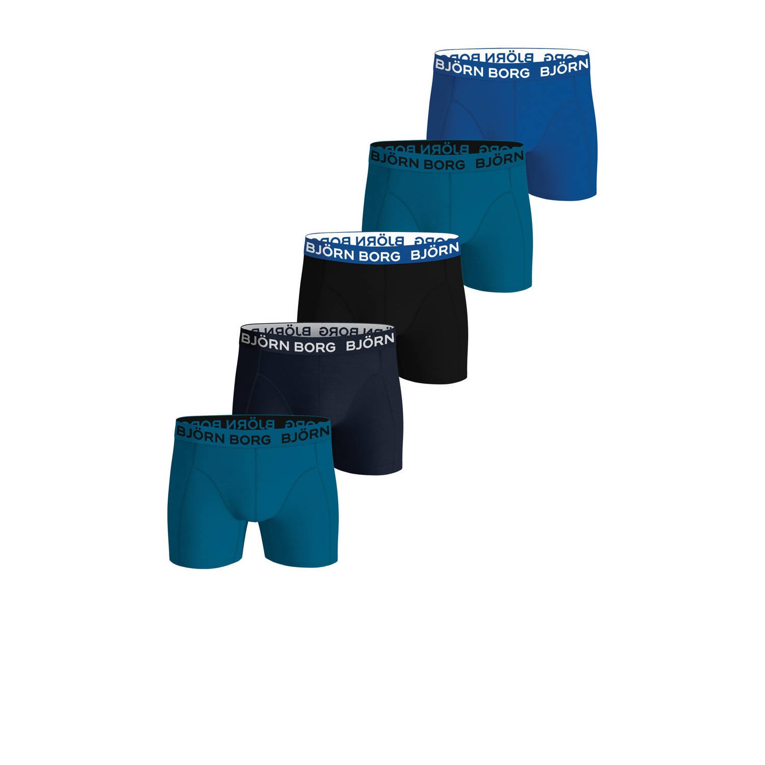 Björn Borg boxershort set van 5 blauw zwart