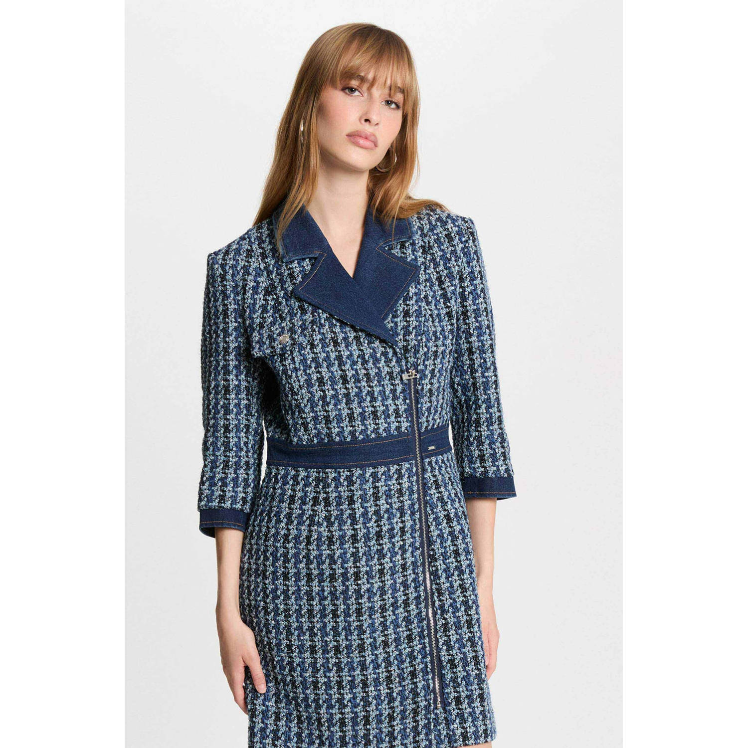 Morgan korte jurk blauw