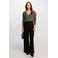 Morgan wide leg high waist pantalon zwart