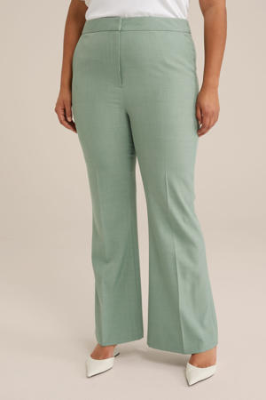 flared regular waist broek mintgroen
