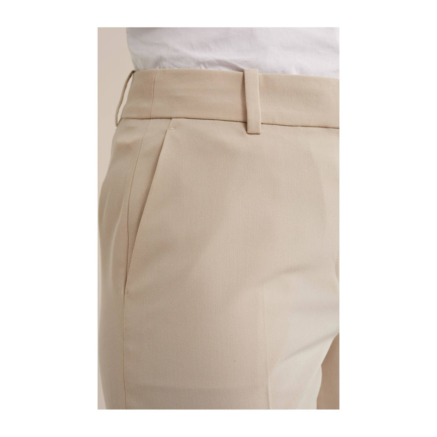 WE Fashion flared regular waist pantalon beige