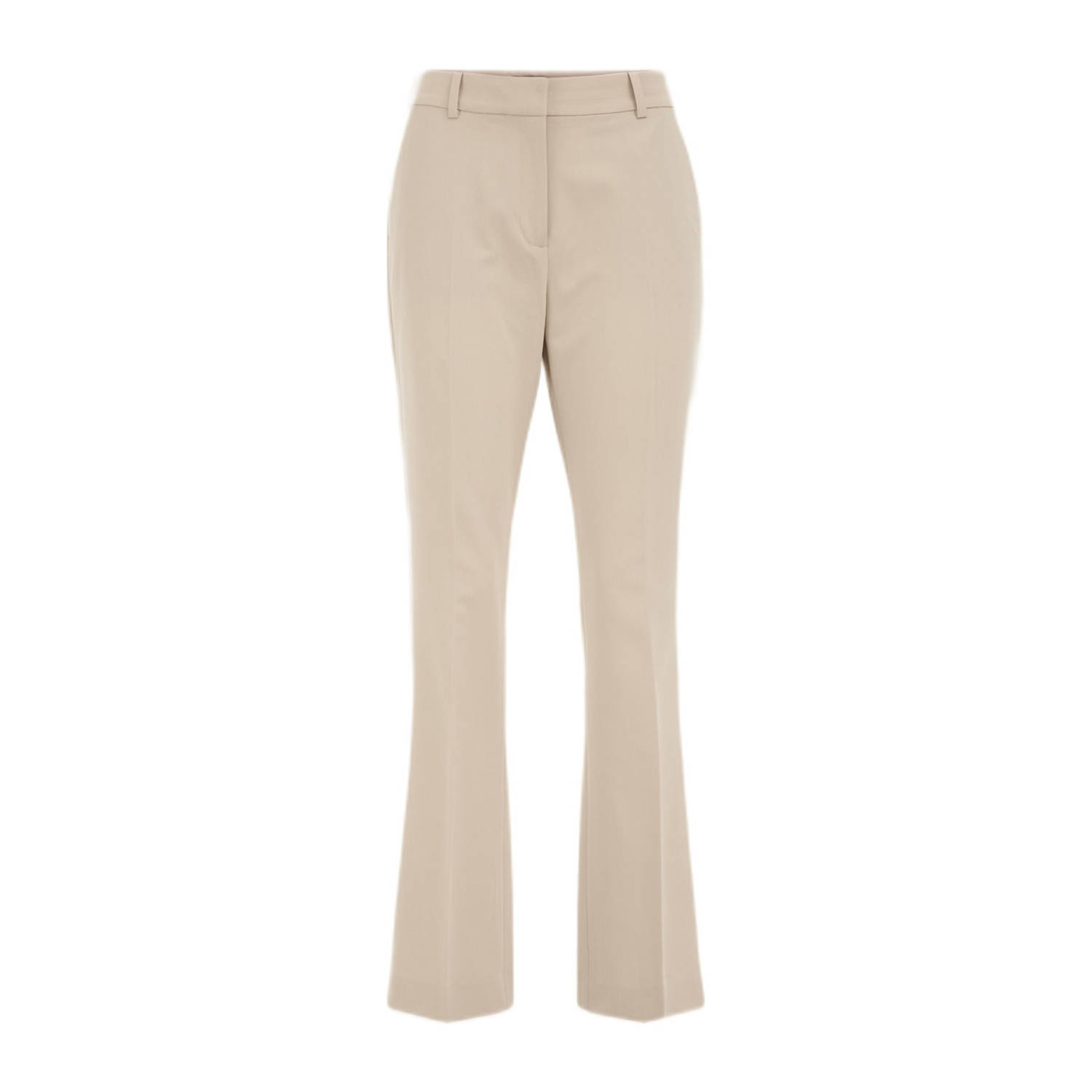 WE Fashion flared regular waist pantalon beige