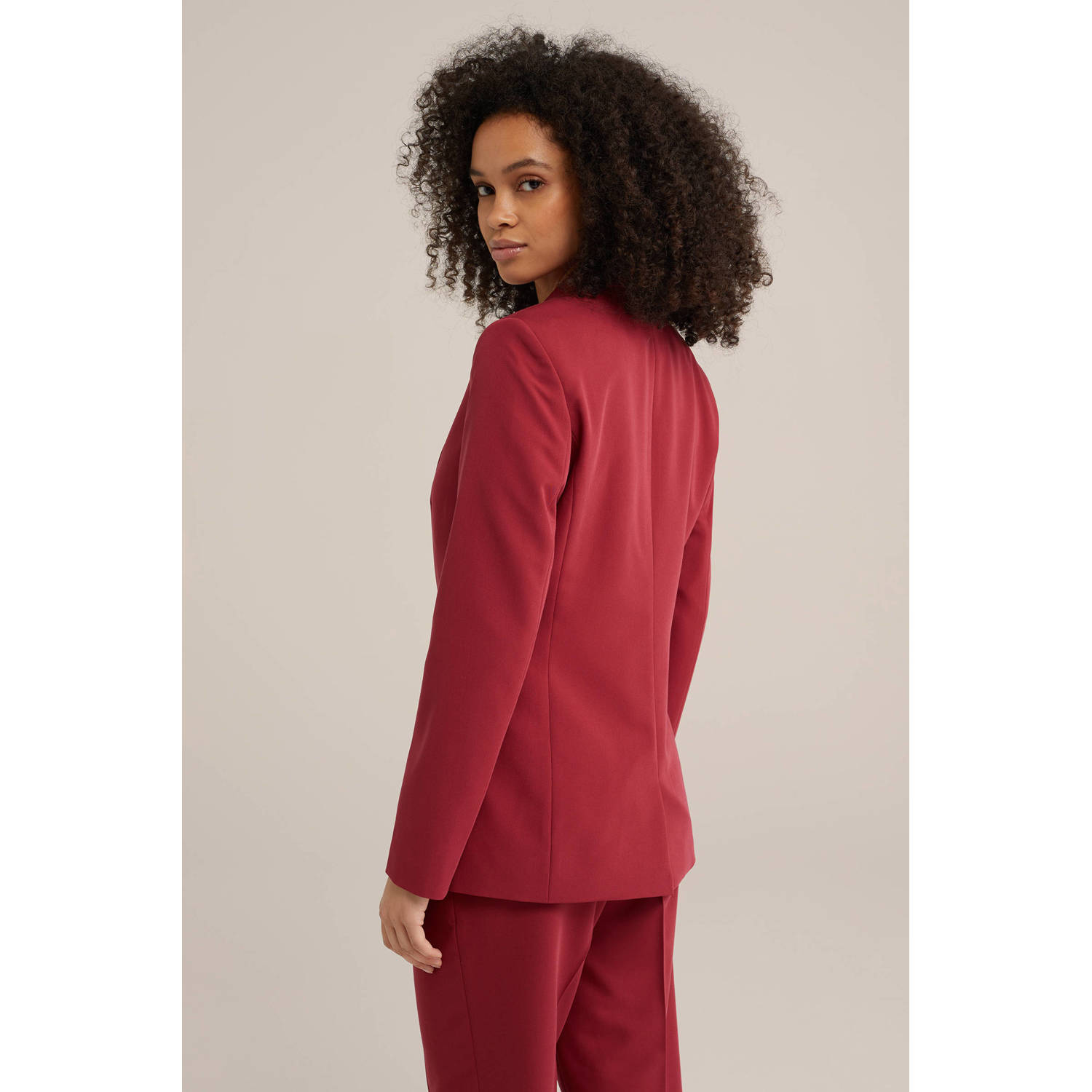 WE Fashion getailleerde blazer rood