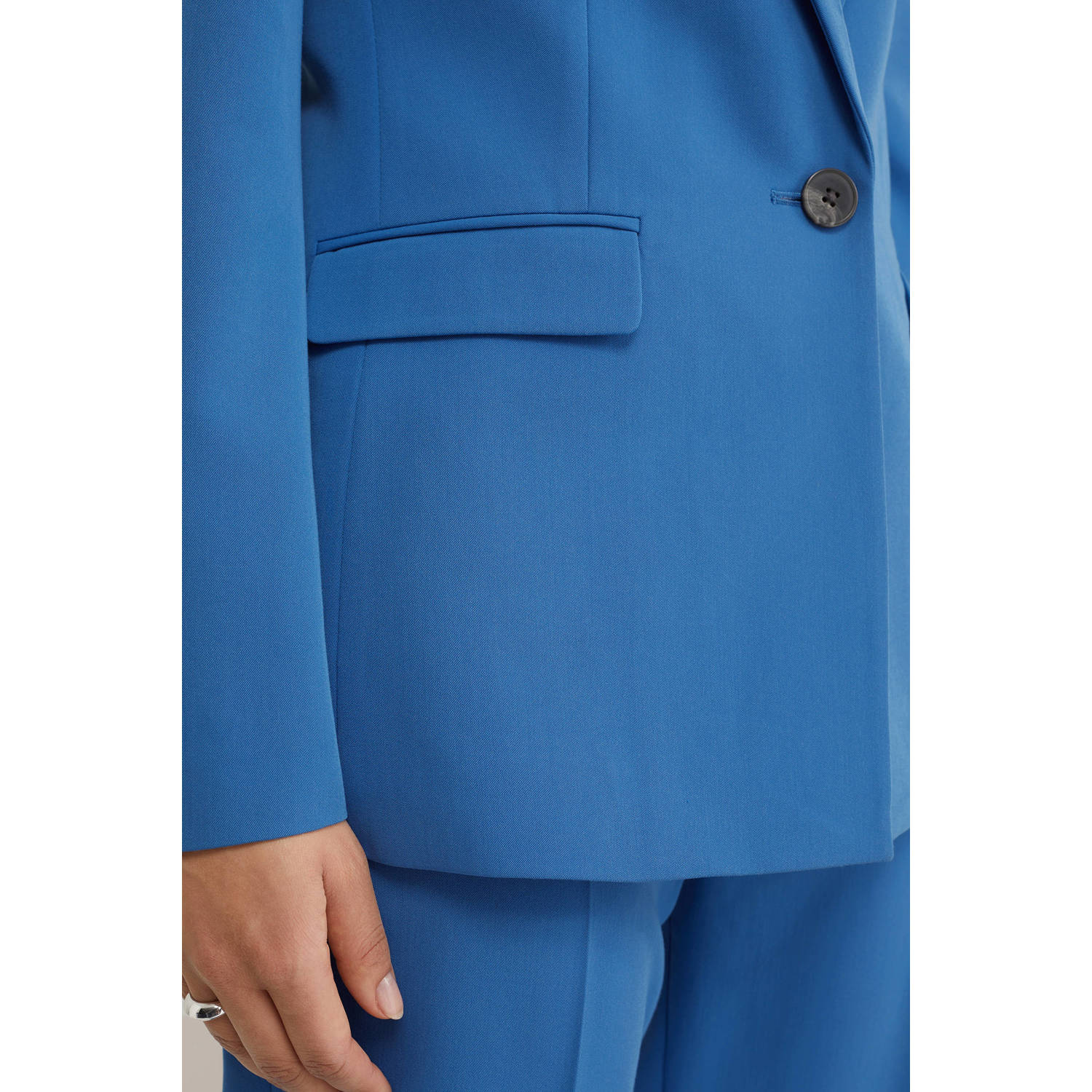 WE Fashion getailleerde blazer lichtblauw