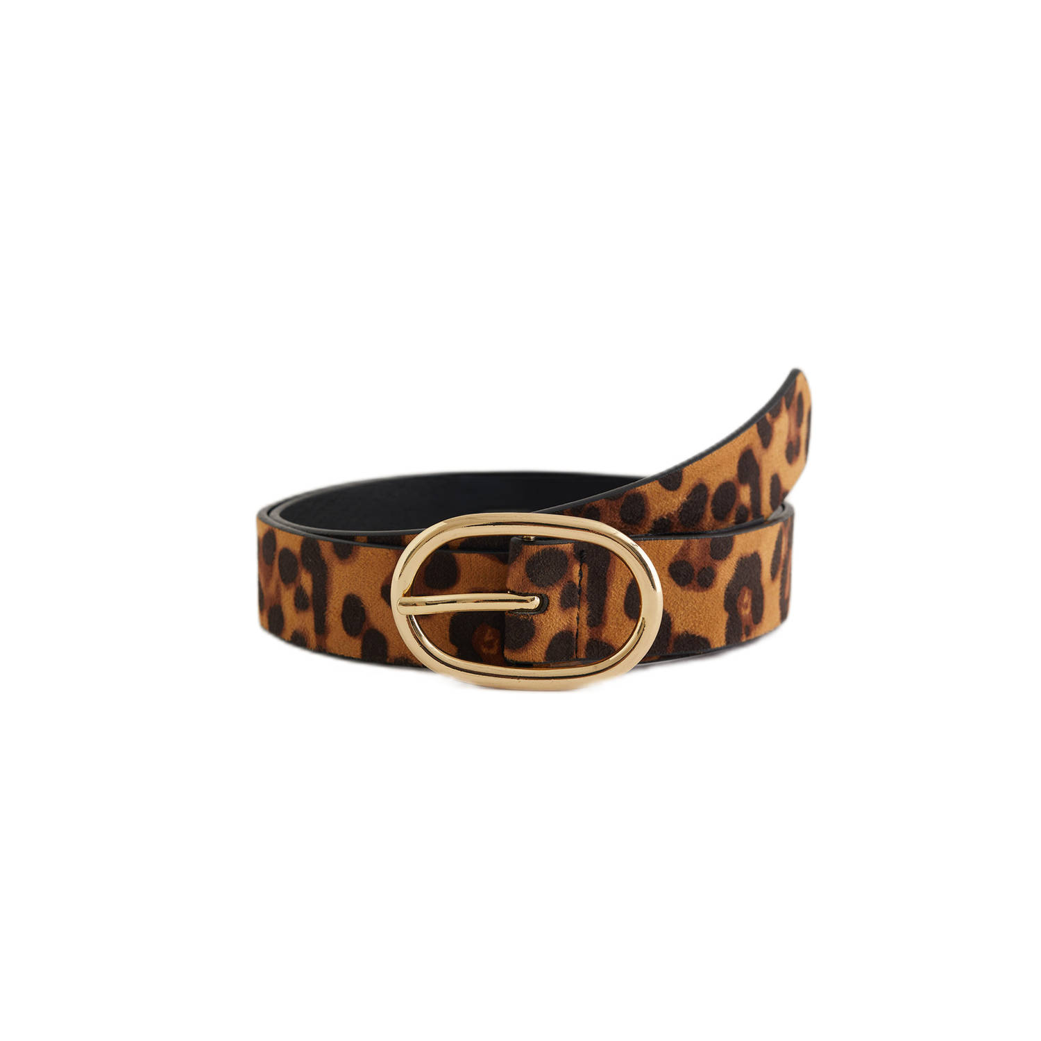 WE Fashion riem met panterprint bruin