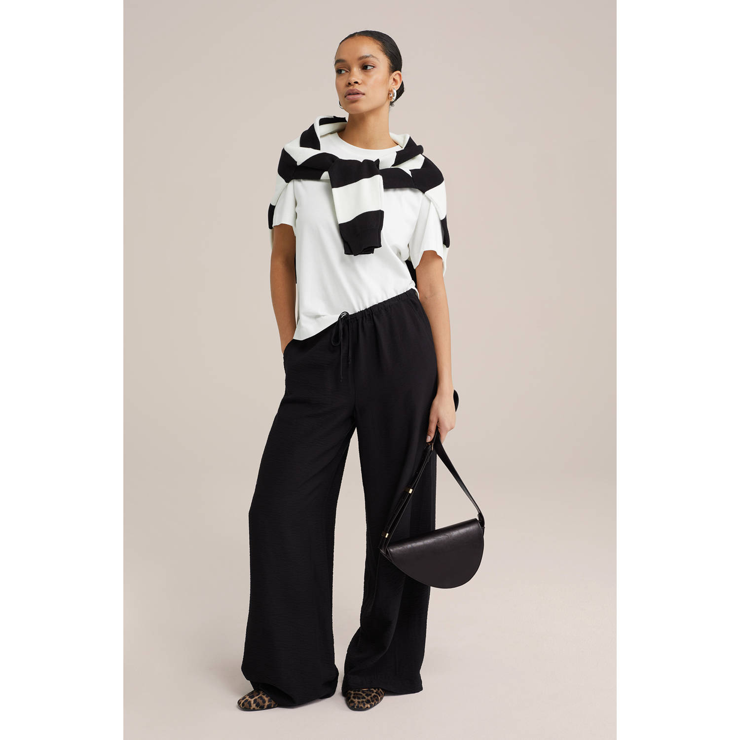 WE Fashion crossbody tas zwart