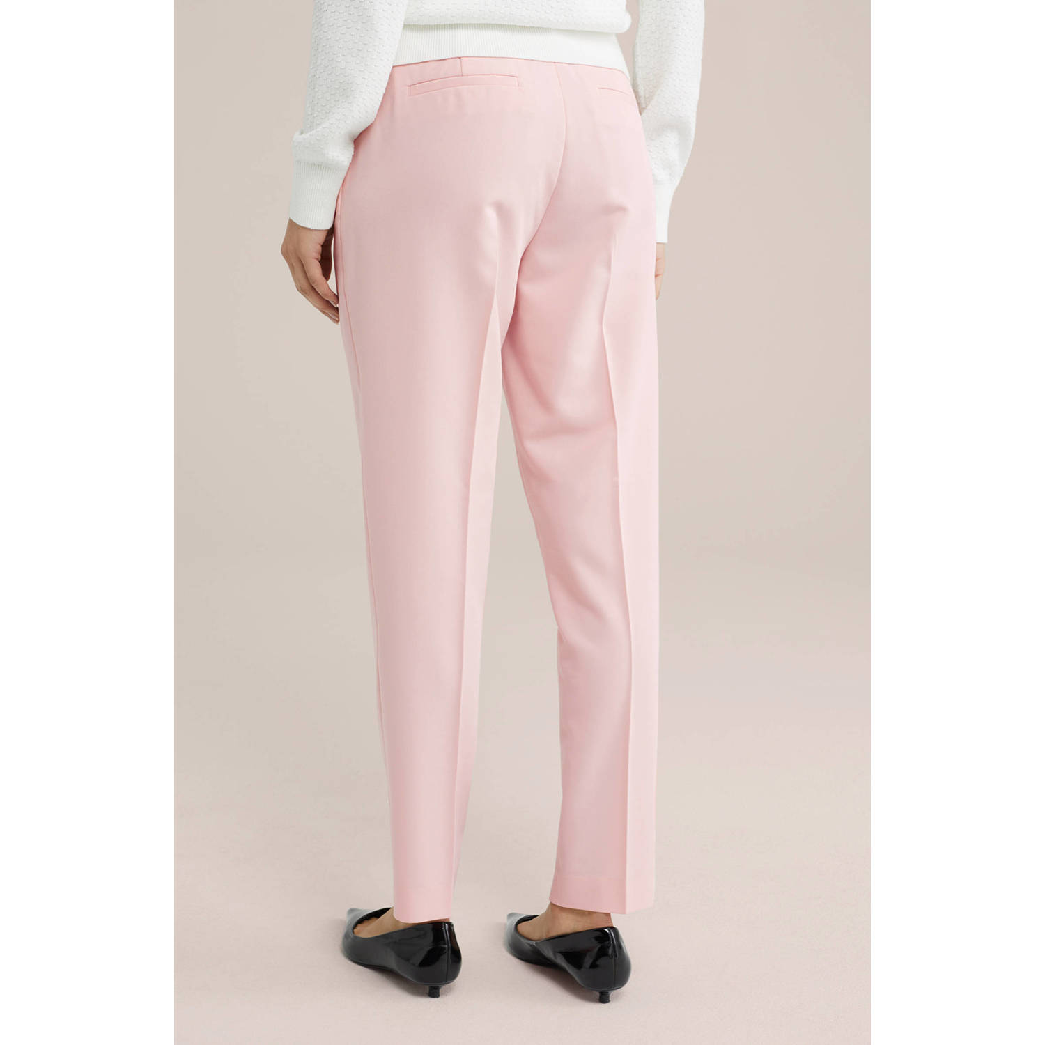 WE Fashion tapered regular waist pantalon lichtroze