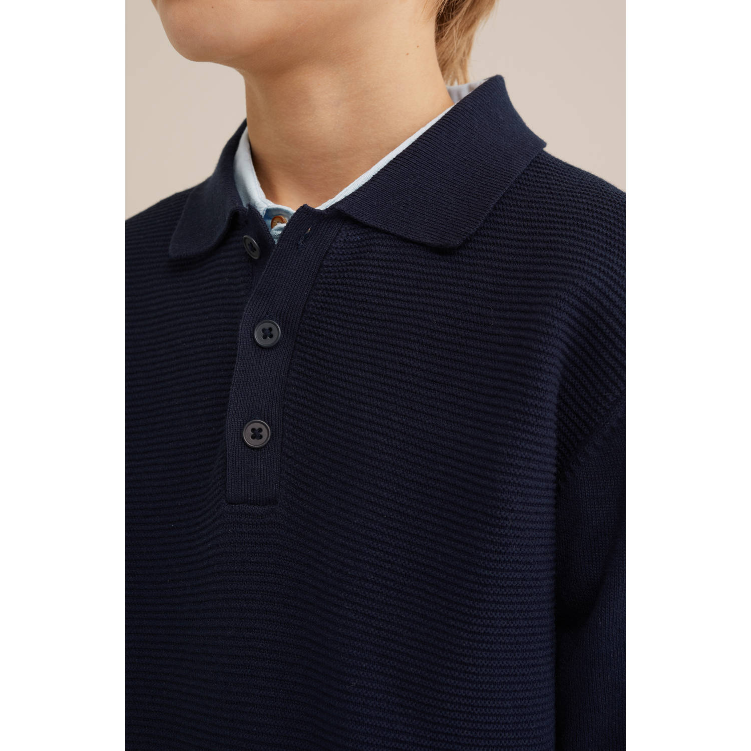 WE Fashion Blue Ridge gebreide trui blauw