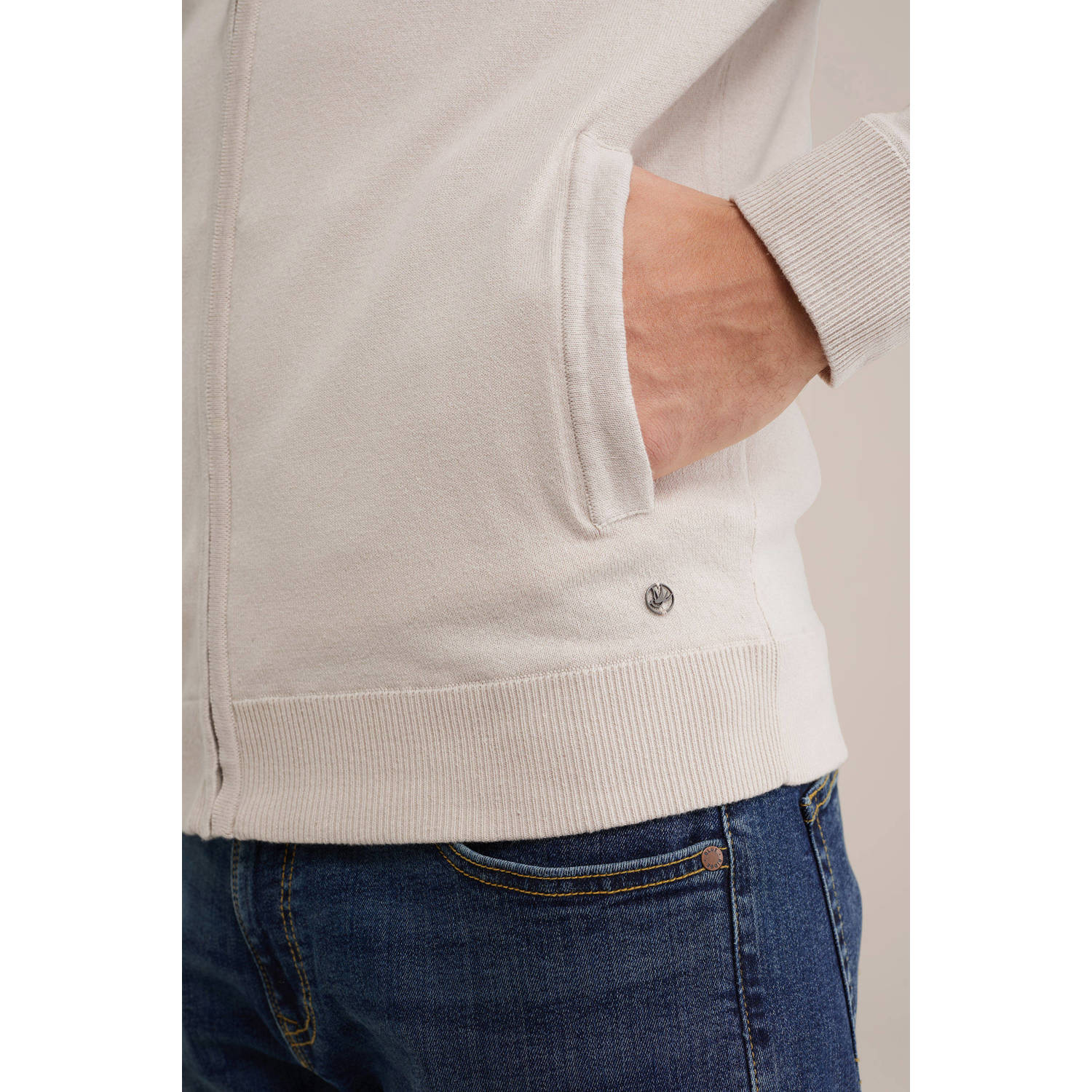 WE Fashion gebreid vest ecru
