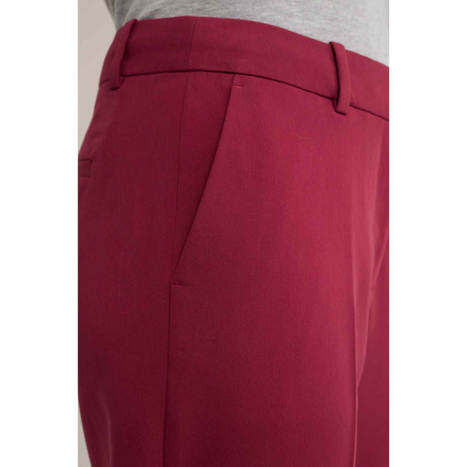 WE Fashion tapered regular waist pantalon rood