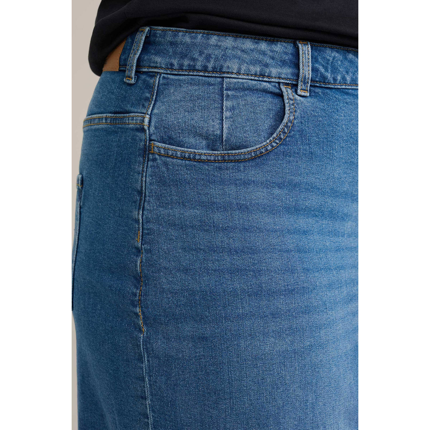 WE Fashion Blue Ridge denim spijkerrok medium blue denim