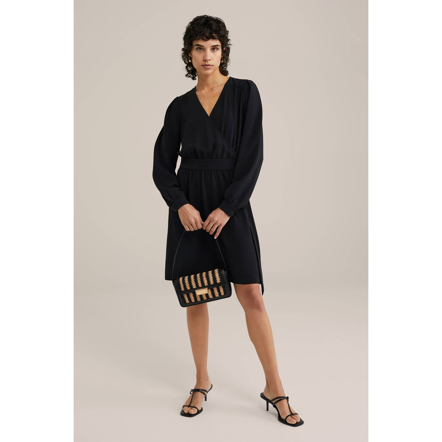 WE Fashion schoudertas zwart