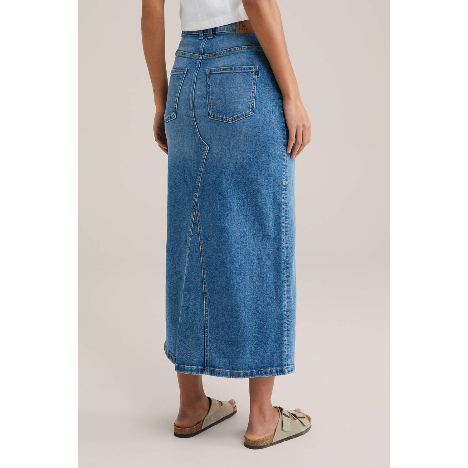 WE Fashion Blue Ridge denim spijkerrok medium blue denim