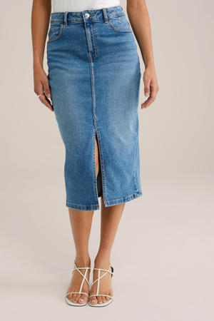 denim spijkerrok medium blue denim