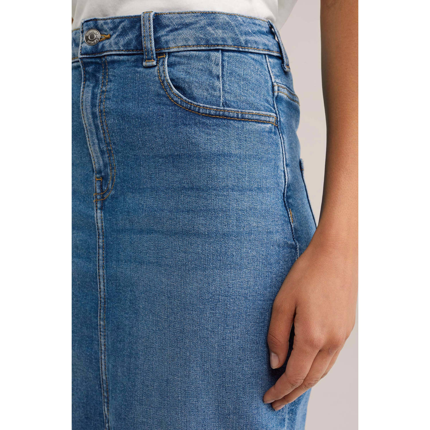 WE Fashion Blue Ridge denim spijkerrok medium blue denim
