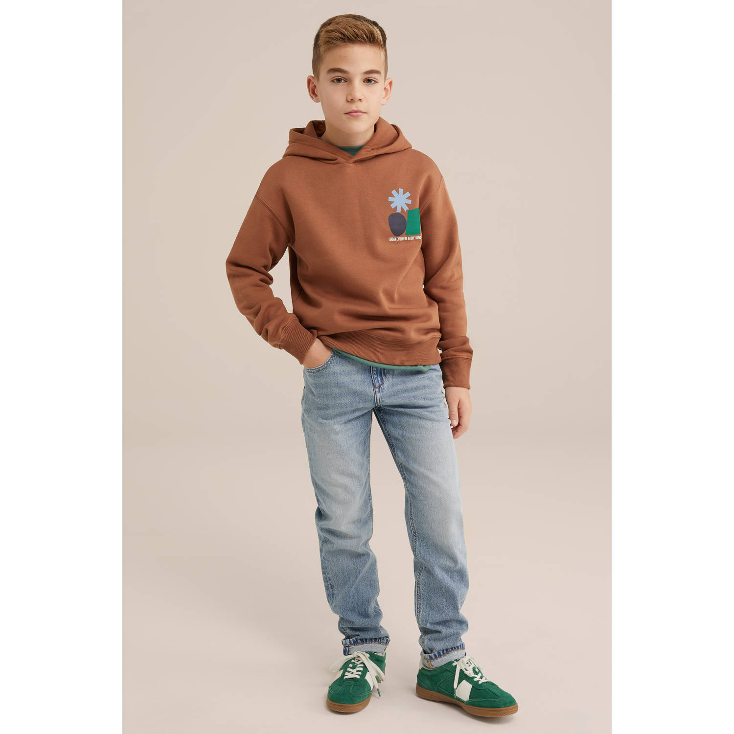WE Fashion Blue Ridge sweater bruin