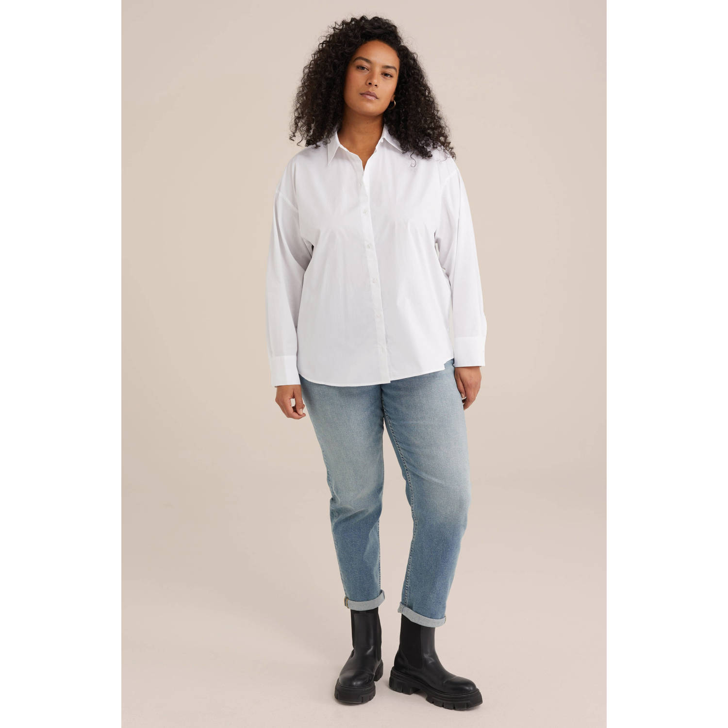 WE Fashion Curve blouse wit