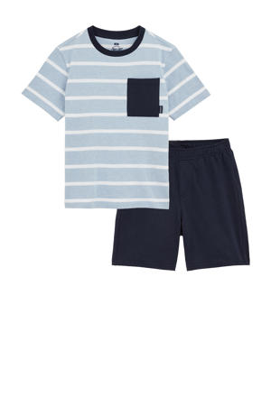   shortama lichtblauw/donkerblauw/wit