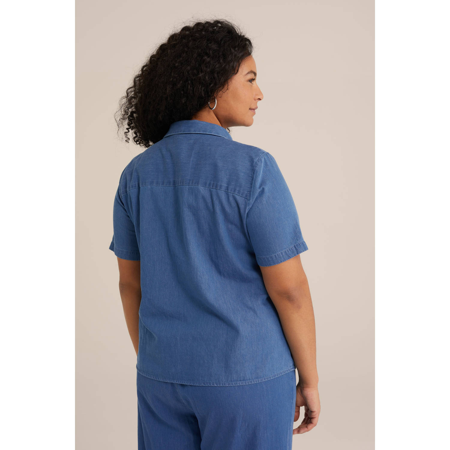 WE Fashion Blue Ridge top blauw