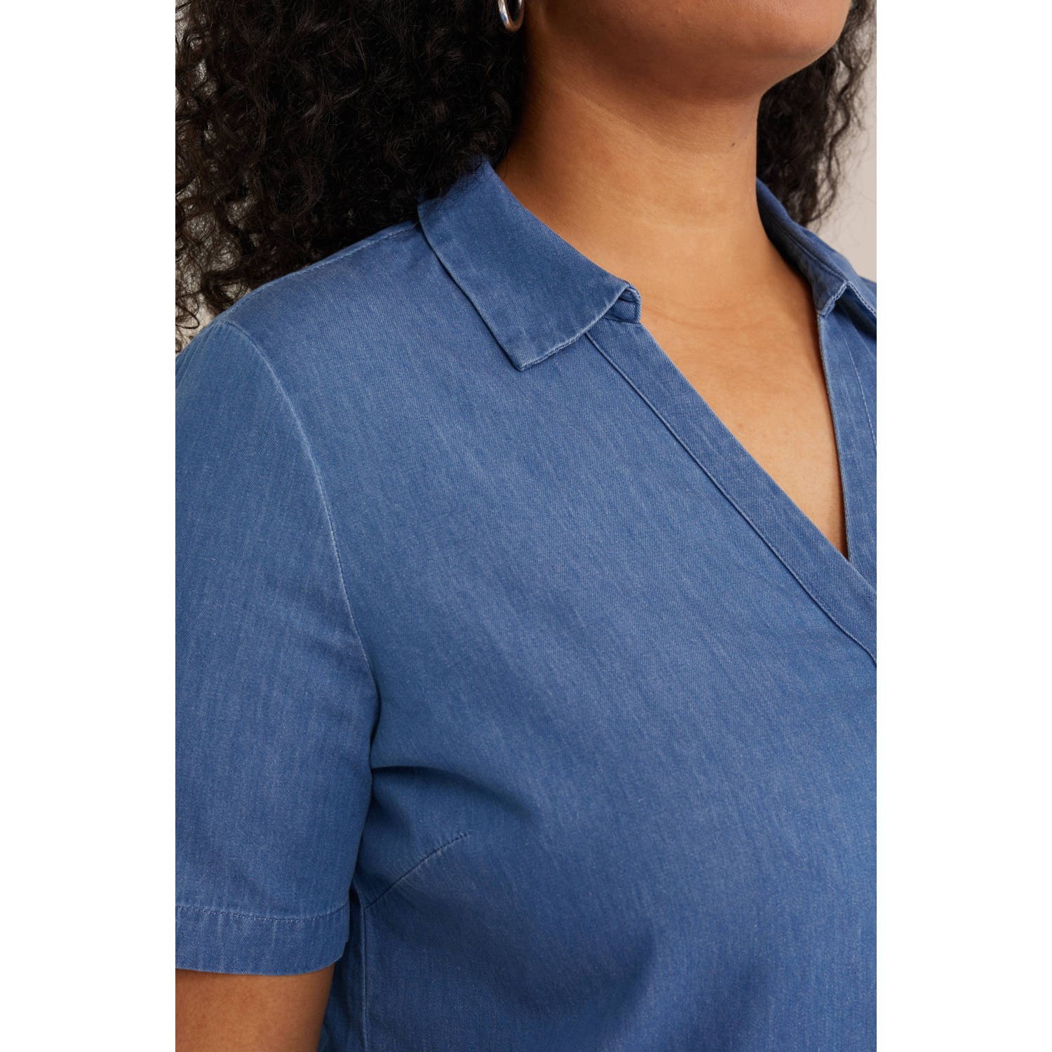 WE Fashion Blue Ridge top blauw