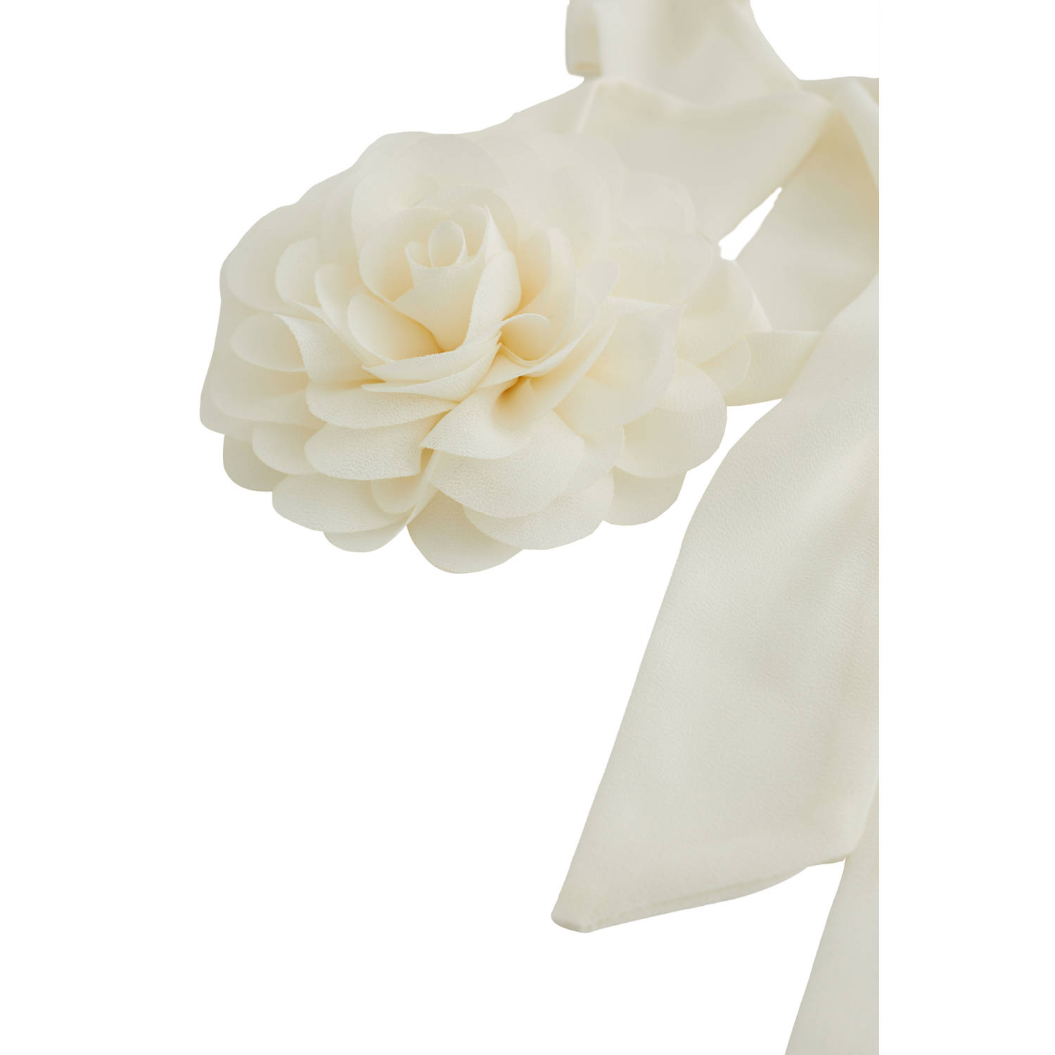 WE Fashion sjaaltje met bloem wit