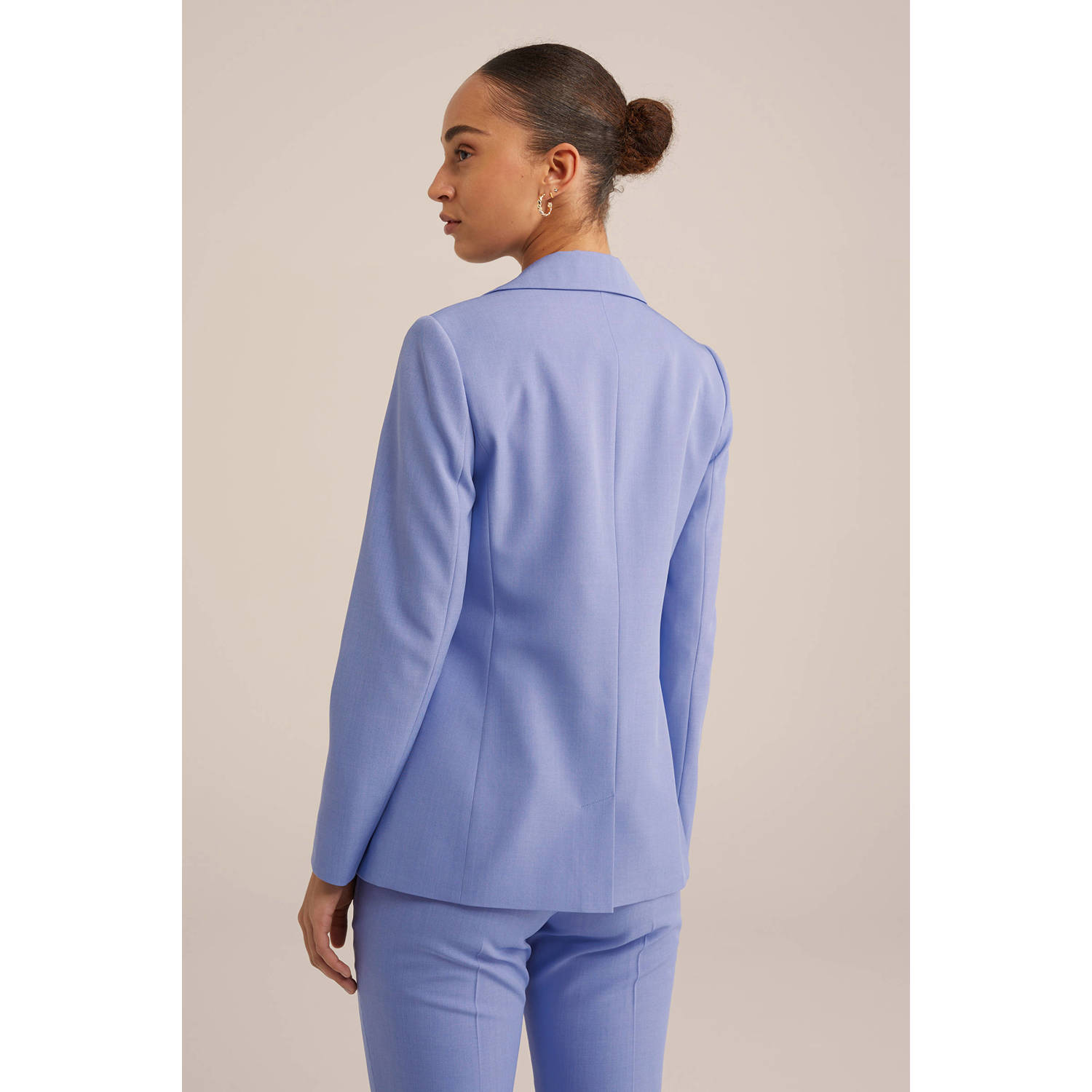 WE Fashion regular blazer paars